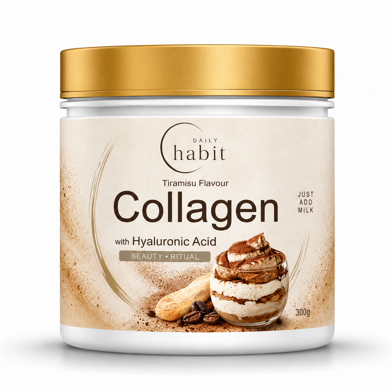 Daily Habit Tiramisu Flavour Collagen, 300 g tub
